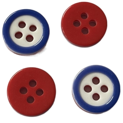 3 Katmanlı Diy Reçine Düğmeler, Mavi Kenarlı 18L Erkek Gömleği Üzerinde Kullanım