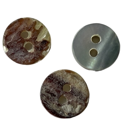 Dikiş ve DIY Malzeme Doğal Kabuk Düğmeleri 16L İki Delik ODM