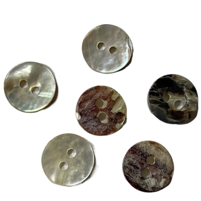 Dikiş ve DIY Malzeme Doğal Kabuk Düğmeleri 16L İki Delik ODM