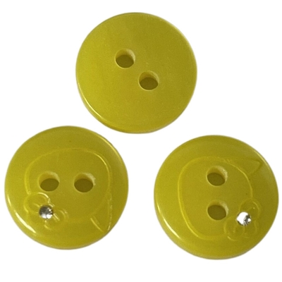 Reçine Gömlek Sahte Kristal Düğmeler 18L Sarı Renk Diy Dikiş Gömlek