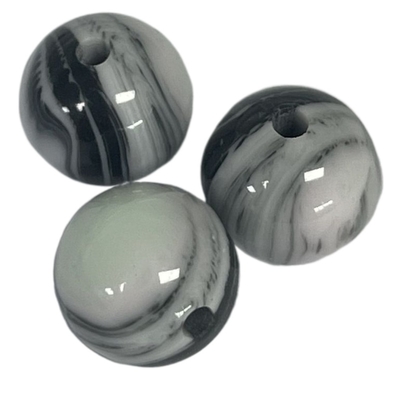 Bir Delik Fantezi Reçine Boncuk Düğmeleri Mermer Etkisi Giysi için 10mm Yuvarlak